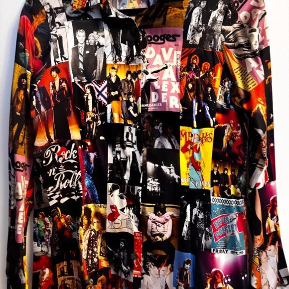 Unbreak.IT Italy Disco Silk  Blouse Button Down Multi Color Small NWT - Picture 3 of 13